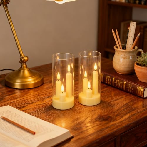 Velas de llama parpadeante que funcionan con pilas para dormitorio y bar 3