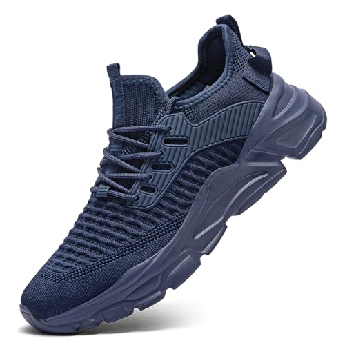 Image of Men's Slip on Walking Shoes Tennis Running Sneakers Lightweight Breathable Casual Soft Sole Comfort Work Gym Trainers
