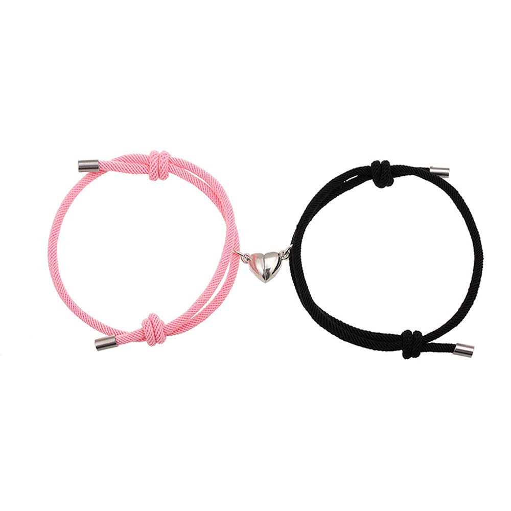 tenghong2021 2pcs Magnetic Couple Bracelets for Women Men, Sun and Moon Attraction Matching Bracelet Lover Gifts for Boyfriend Girlfriend Best Friend, 2.36-3.35 inches, Nylon, no gemstone (B09HGTJJL3) Amazon Price History, Amazon Price Tracker