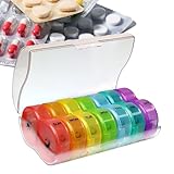 Medikamenten Tablettenbox | Pillenbox Mit Fächern Für Tabletten Und Nahrungsergänzungsmittel -...