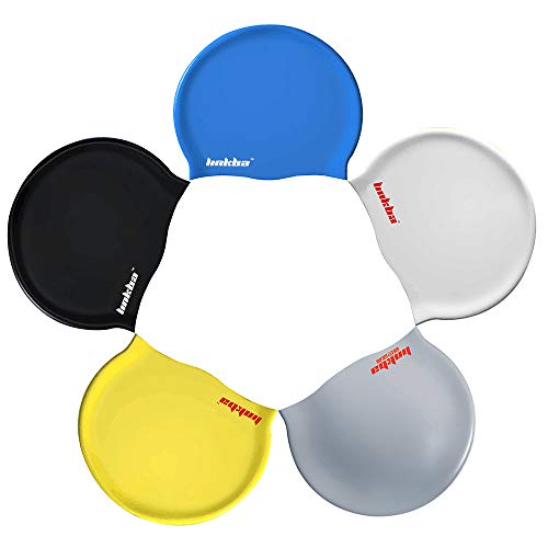 DECDEAL Touca de natação de silicone para cabelo comprido para mulheres, homens, adultos, crianças,