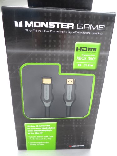 Monster Game HDMI All-In-One Cable Microsoft Xbox 360 - 8ft Monster Game HDMI All-In-One Cable Microsoft Xbox 360 - 8ft