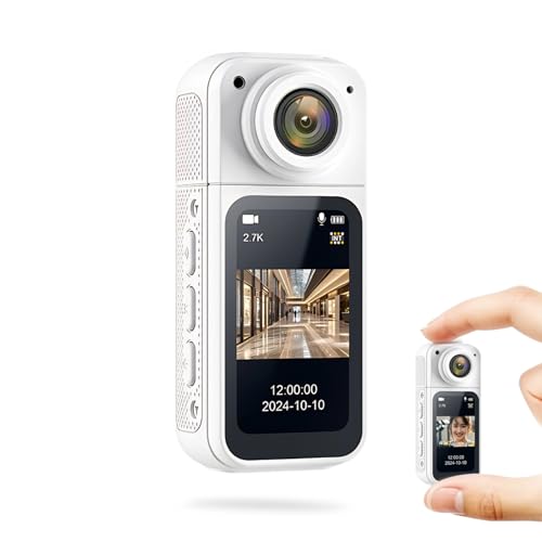 Cuifati Body Cam, 2,7K 1,47in HD -Aktionskamera -Körperkamera mit 180 ° Objektivwinkel, Magnetpocke -Kamera Wearable Camcorder Tägliche Aufzeichnungen für das Reisezyklus -Home Office