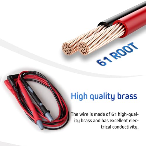 Image of Multimeter Test Leads Kit with Alligator Clips, 12Pcs Professional Multimeter Probe Kit with Replaceable Alligator Clips 1000V 20A
