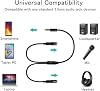 Headphone Mic Splitter 3.5mm Jack Audio Mic Braided Adapter Aux Male to 2 Female PC Headset Microphone Cable Compatible with Gaming Headset, Speaker, Desktop, Laptop, Xbox, PS5 PS4 Controller #1