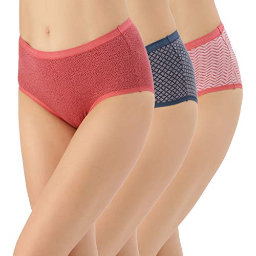 Image of Amante Printed Cotton Full Brief Panty Pack(Pack of 3)