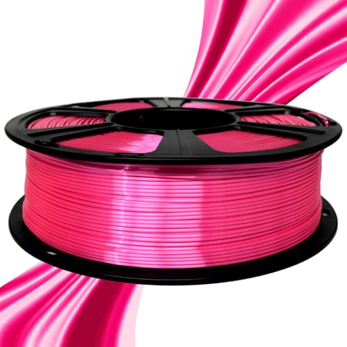 Image of GIANTARM 3D Printer PLA Filament, Shiny Silk Rose Pink Magenta Toughness Enhanced Filament with 1.75mm Dimensional Accuracy + /-0.03mm, 1080 Feet per Roll, Vacuum Packaging, for Most 3D FDM Printer