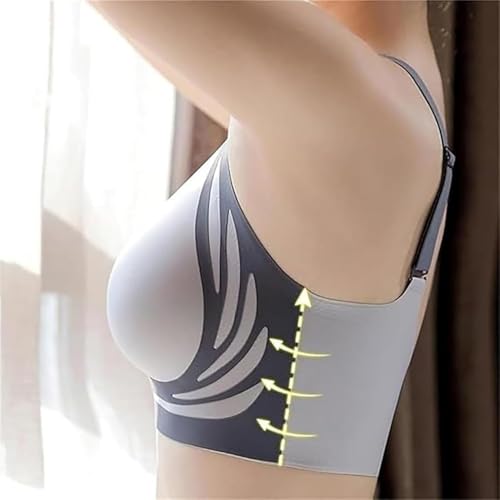 Super Gather Wireless Push-Up Bra, Full Coverage Support Bra with Seamless Design, Breathable Ice Silk Material3