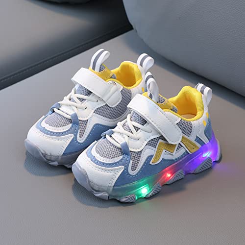 1-6 Years Boys Sneakers Light Led Kids Mesh Luminous Sneakers Sport Baby Running Children Girls (Grey, 18-24 Months) #TOP1