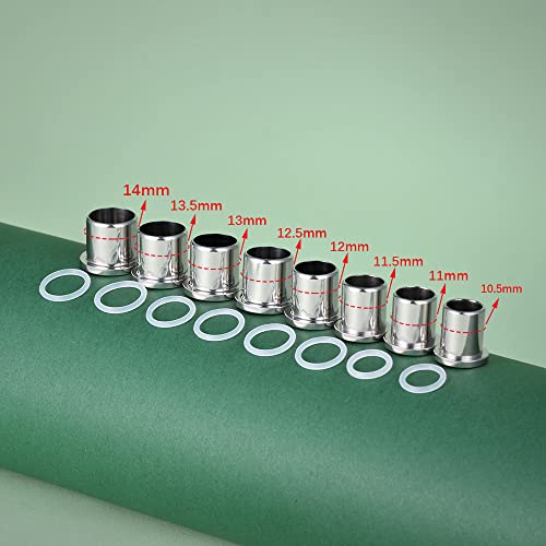 TBOSEN Precise Dimensions Set Stainless Steel O-Ring Ear Plugs Tunnels Gauges Stretcher Piercings Kit2