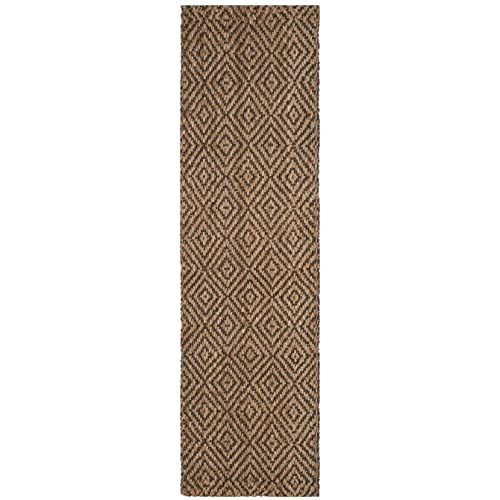 Safavieh Natural Fiber Collection Runner Rug - 2'3" X 18', Natural & Grey, Handmade Jute, Ideal For High Traffic Areas In Living Room, Bedroom (Nf181D) #TOP2