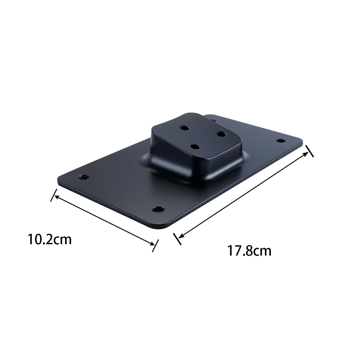 Supporto per Targa Pieghevole per Moto a 3 Fori per Modelli con bullone a 3 Fori 1973 Plus in Acciaio e Gomma Nera