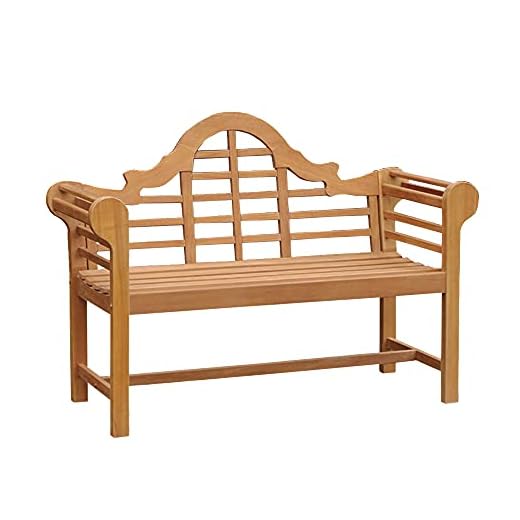 Elegant 4-Foot Teak Wood Garden Bench