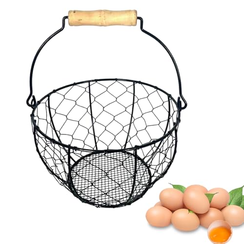 Cesta Huevos | Contenedor De Almacenamiento De Cocina De Alambre Metálico,Organizador Fresco Encimera - Para Organización Despensa Granja Apartamento Restaurante Frutas