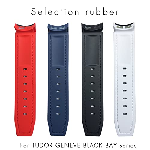 Correa de silicona impermeable de 22mm y 23mm, goma suave con extremo curvado 4