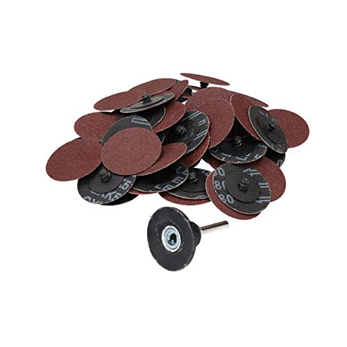 Disques ponçage changement rapide 50mm grain 80 pour meulage et décapage carrosserie