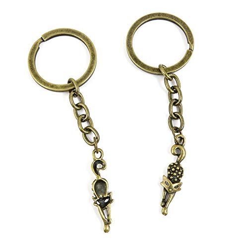 10 piezas de bronce antiguo tono llavero joyería broches proveedores K5PC4G Fox