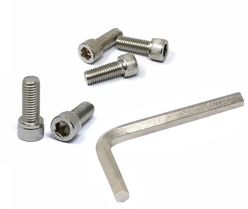 Image of iexcell 5 Pcs M12 x 30mm Thread Pitch 1.75 mm Stainless Steel 304 Hex Socket Head Cap Screws Bolts Kit
