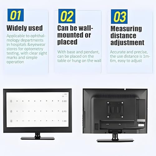Graphique oculaire numérique LCD haute résolution pour détection d'optométrie