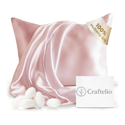 Image of Satin Pillow Covers Set of 2 with 3 Random Satin Hair Scrunchies - Soft, Silky & Gentle Pillowcases for Hair & Skin Care (Pink)