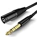 Cavo XLR Maschio a Jack 6.35mm, TUBhanggai [2M] 6.3 1/4 TRS Maschio a XLR Maschio di Interconnessione Audio 3 Pin Bilanciato XLR a TRS Mono Cavo per Microfono Chitarre Mixer Karaoke Domestico Musicali