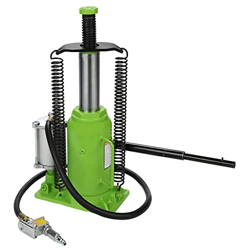 AFF Viking 20 Ton Air Hydraulic Bottle Jack, Heavy Duty Use, Dual Return Springs, Green (1 Pair), 54200