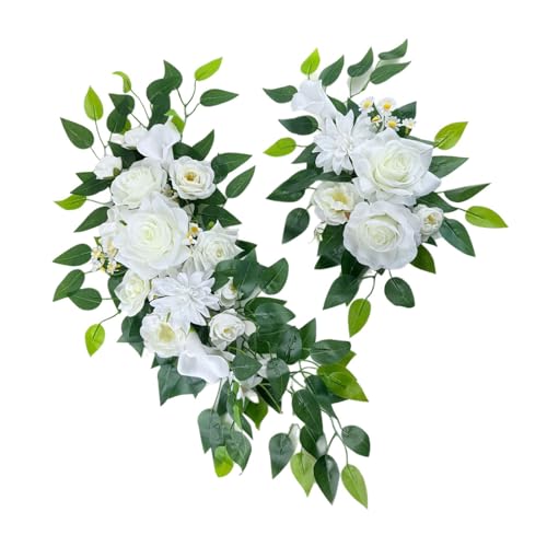 Dossier de chaise et table de mariage : simulation de rose et décor floral - 7
