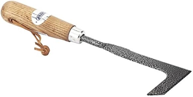 Draper 24935 Heavy Duty Carbon Steel Hand Patio Weeder with Ash Handle, Brown, 28.3x7.6x3.1 cm