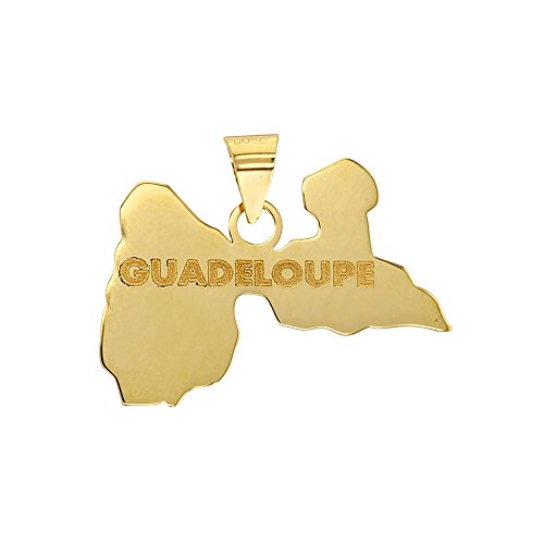 Pendentif Guadeloupe en Or 375/1000e cadeau anniversaire idéal