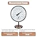 4’’ Outdoor Thermometer Hygrometer - Solid Brass Analog Temperature Gauge with Stand, No Battery Required Weather Dial Hygrometer Thermometer for Home, Office, Table or Decorative