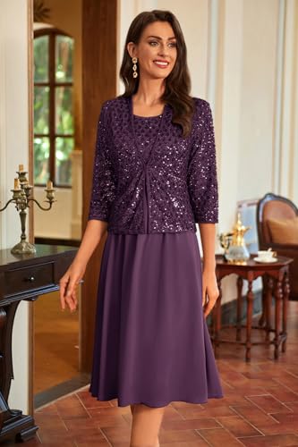 GRACE KARIN 2025 Mother of The Bride Dresses Wedding Guest Party Dress Two Piece Dress4