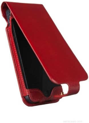 Sena Cases Hampton Flip Leather Case for iPhone 5 - Retail Packaging - Red
