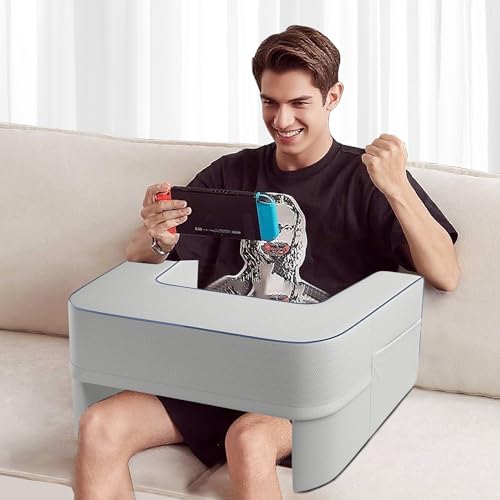 Heymirro Reading Pillow for Gaming Lap Desk Pillow Large Laptop Pillows for Adults with Arm Rest and