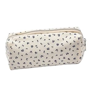 OYIWINMI Federmäppchen für Schule Büro, Federtasche mit Reißverschluss, Mäppchen mit Aesthetic Blumen, Pencil Case für Mädchen Kosmetiktasche und Geldtasche