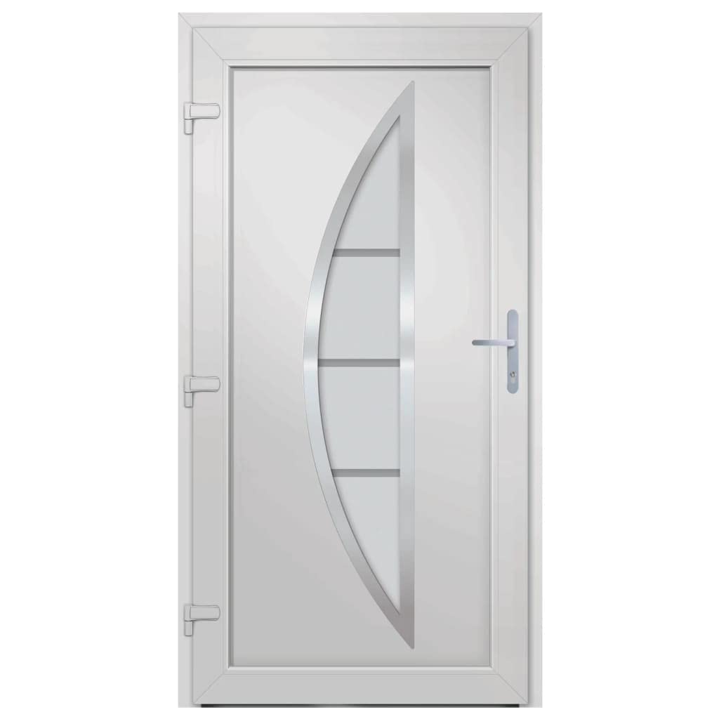 Generico Porta Ingresso Bianca 108x200 cm in PVC,Articoli di ferramenta,Materiali da Costruzione,Porte,Porte di casa-3187865