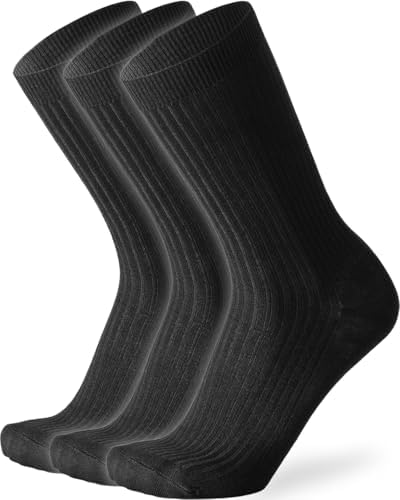 （15:30時点） [FEELMEN] 【皮膚科医ｘ工学博士が開発】 靴下 メンズ ビジネスソックス 7.84倍破れにくい 高耐久 抗菌防臭 吸水速乾 24-28cm 黒 【日本ブランド／究極の履き心地】 3足組