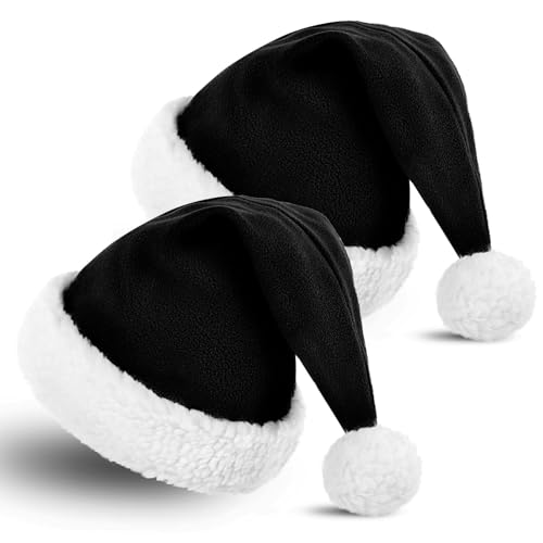SKYDUE 2 Stück Weihnachtsmütze, Weihnachtsmützen Erwachsene-...