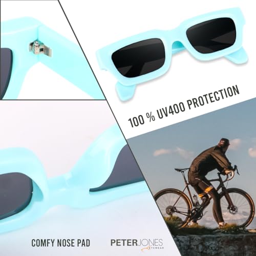 Image of Peter Jones Thick Sides Broad Frame UV Protected Unisex Sunglasses (3659)