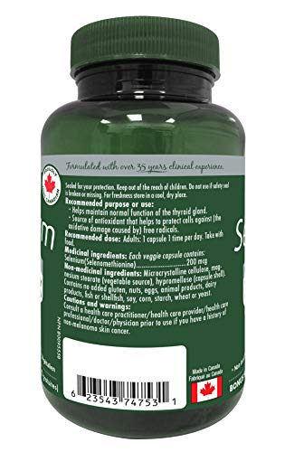 Naka Platinum SELENIUM (Selenomethionine) Extra Strength 200 mcg Antioxidant and Thyroid Support - BONUS SIZE 150 Veggie Caps (BONUS SIZE 110+40 FREE) - Image 3