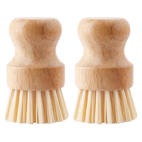ideastore キッチンブラシ たわし 食器洗い 木製 2個セット