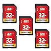 GIGASTONE Tarjeta SD de 32 GB, paquete de 5 tarjetas de memoria SDHC UHS-I U1 Clase 10, video Full HD de alta velocidad, compatible con cámara digital Canon, cámara SPYPOINT TACTACAM WOSPORTS Trail