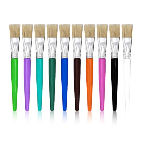 10 Piezas Pinceles para Pintura Niños, Pincel Niños Set Juego de Pinceles para Pintar Kit di Pintura Cepillo Niños Pinceles para Niños Práctica Pintura por Pinceles de Acuarela Principiantes,pinceles