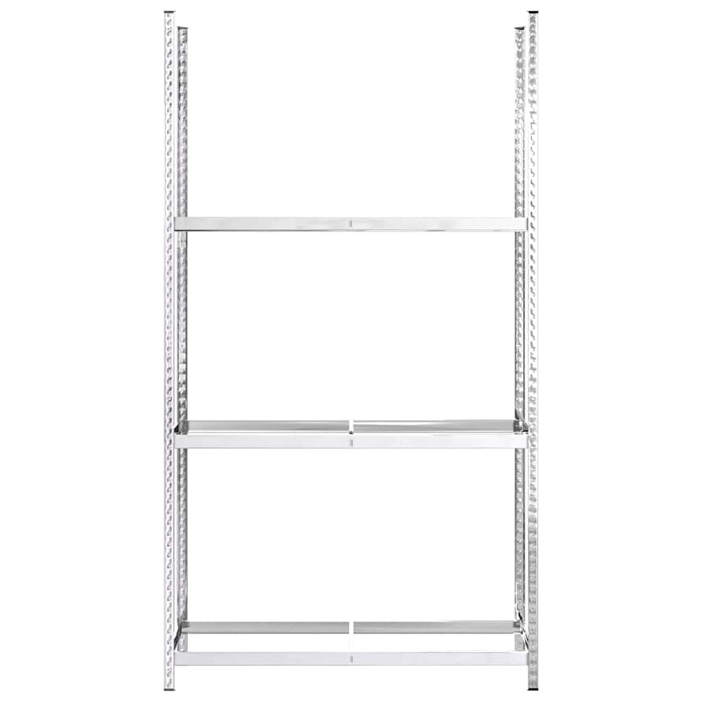 Scaffale per pneumatici, 3 ripiani, in acciaio, 110 x 40 x 200 cm