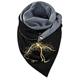 Damenschal Winter-Schal Damen-Universal Winter Warm Schal Gedruckt Elegante Doppel Schicht Schnalle Weichen Bequemen Schal (A, One Size)