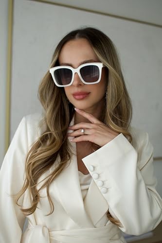 DIFF Meredith | Designer Oversized Square Sunglasses for Women | UV400 Protection4