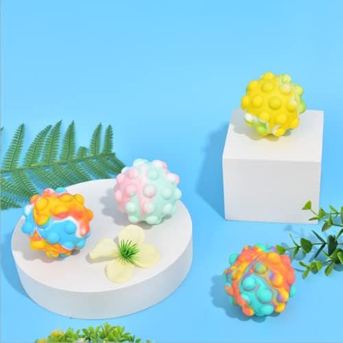 Miniatura 2 de Regalos para niños, 4 paquetes de juguetes para ansiedad de bola de reventar burbujas 3D, juguete sensorial, regalo para aliviar el estrés, juego
