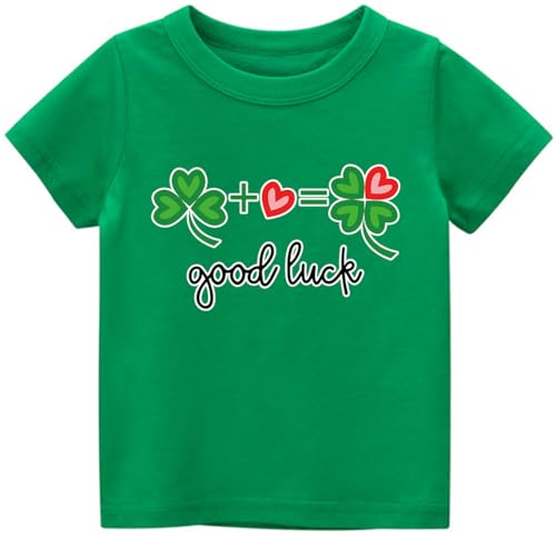 Tkria Toddler Boys St Patricks Shirts Kids Clover Shamrock T-Shirt Baby Dinosaur Gnome Lucky Dude Short Sleeve Green Tops