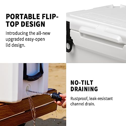 Image of EchoSmile 25 /30 /35 /40 /60 /75 Quart Rotomolded Cooler, Built to Stand up to The Rigors of The Journey