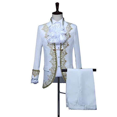 Mens Medieval Suit Gothic Vintage Embroidery Victorian Suits Outfits Long Sleeve Uniform Tuxedo Coat Pant Bow Tie2