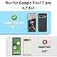 Akkuhülle für Google Pixel 7 Pro, 10000 mAh, schlanke wiederaufladbare Ladehülle, erweiterte Ladehülle, Backup-Akkuladegerät, tragbare Powerbank für Pixel 7 Pro (6,7 Zoll), Schwarz